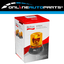 Load image into Gallery viewer, Britax 320-00 Beacon 12/24V 3 Bolt Fix Amber Polycarbonate Lense Rotating