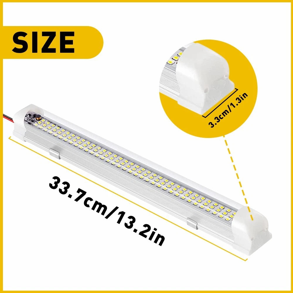 2x Roof Interior Ceiling Light Dimmable 12V 24V Led Cool RV Natural White 108SMD