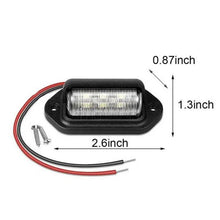 Load image into Gallery viewer, Pair 6 LED License Number Plate Light Lamps for Truck SUV Trailer Lorry 12/24V S