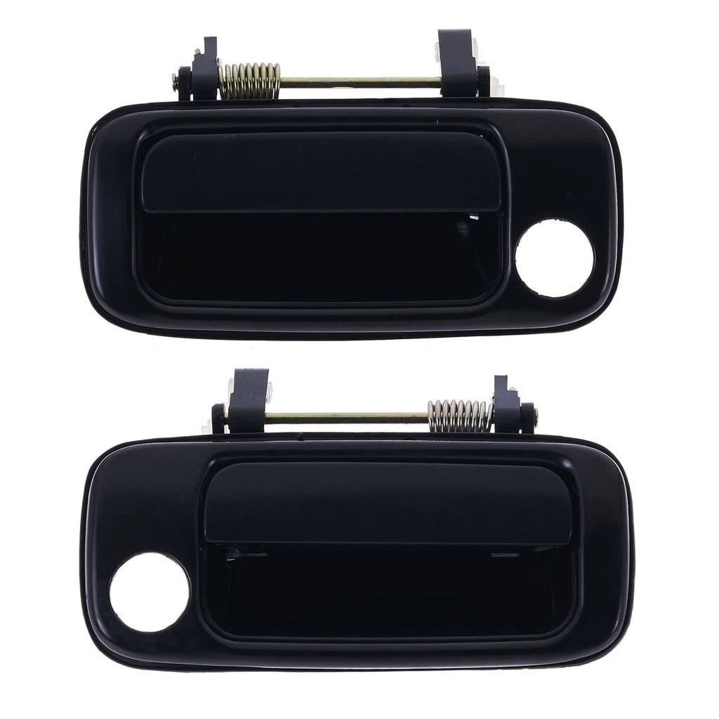 2pc Front Left & Right Outer Door Handle Black For Toyota Landcruiser J80 90-98