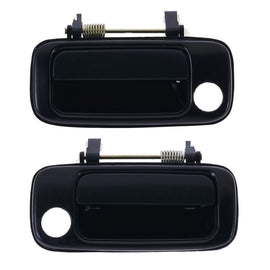 2pc Front Left & Right Outer Door Handle Black For Toyota Landcruiser J80 90-98