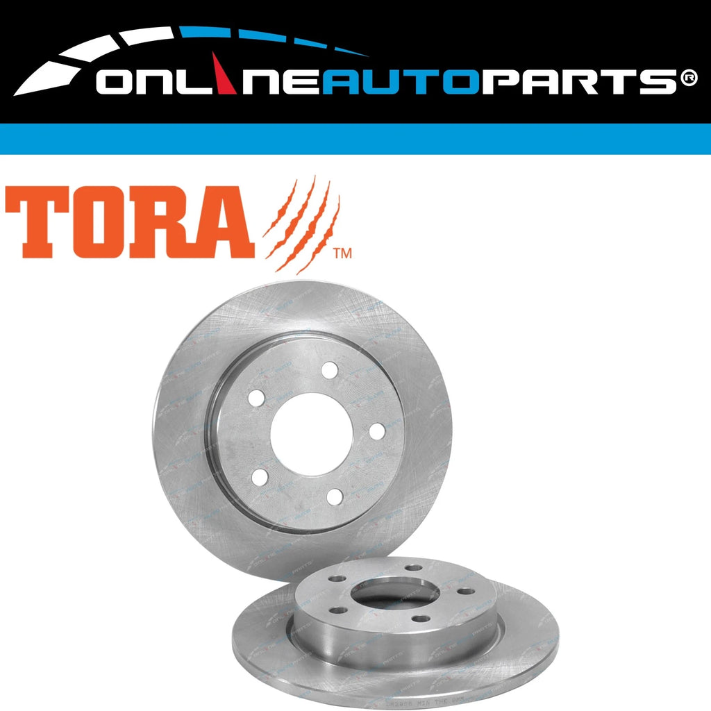 2 x Rear Brake Disc Rotors for Mazda 3 BK & BL 2004 to 2014 FWD