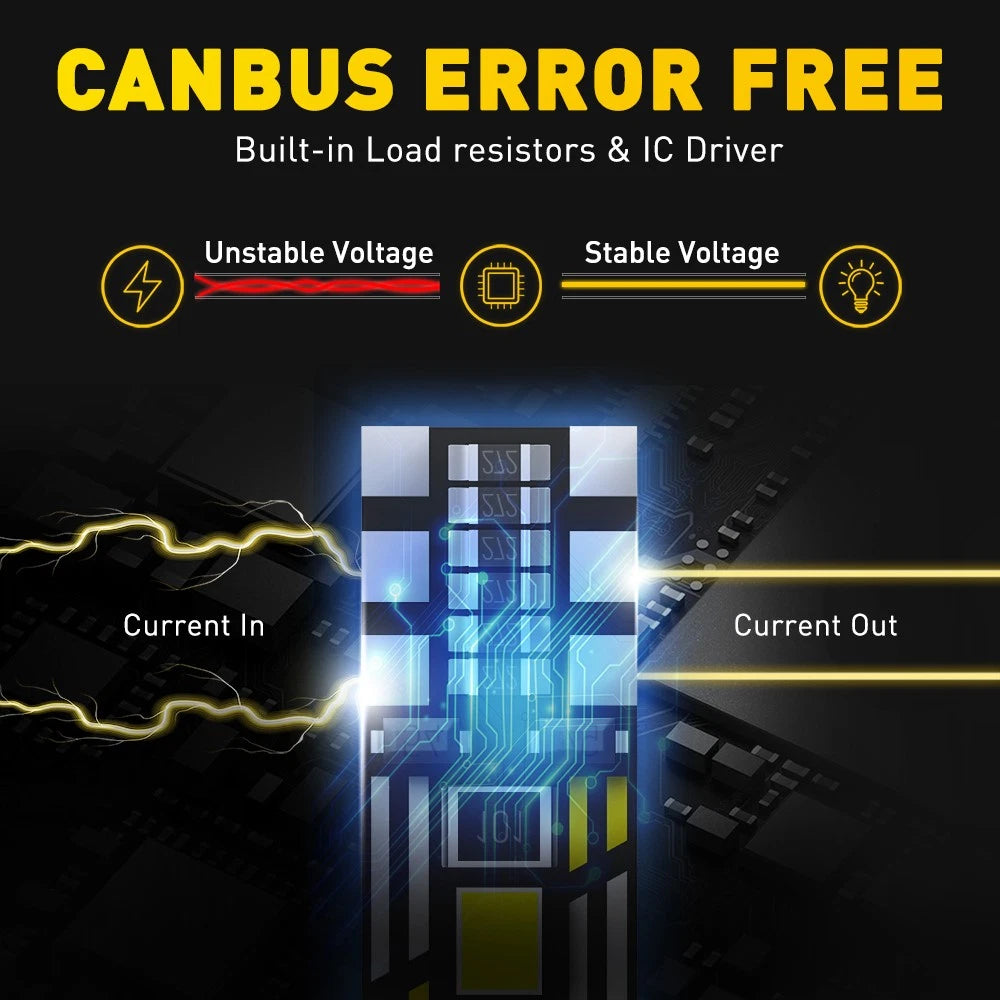 10X T10 LED 2-SMD 2835 W5W Wedge Car Dome Bulb Interior Map Lights White 12V AU