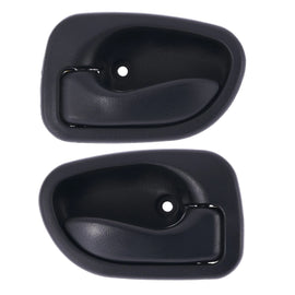 Door Handle Inner for Hyundai Excel X3 94-00 Set of 2 Black FRONT=REAR LH+RH