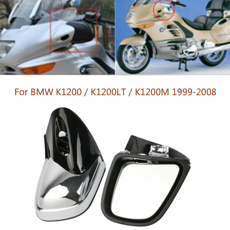 L & R Chrome Rearview Side Mirrors For BMW K 1200 K 1200 LT K1200 M 1999-2008 ST
