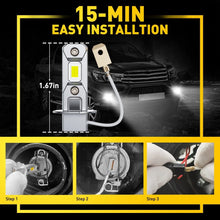 Load image into Gallery viewer, 2PCS AUXITO H3 LED Headlight Globes Bulb Kit High/Low Beam 20000LM 6500K White Z