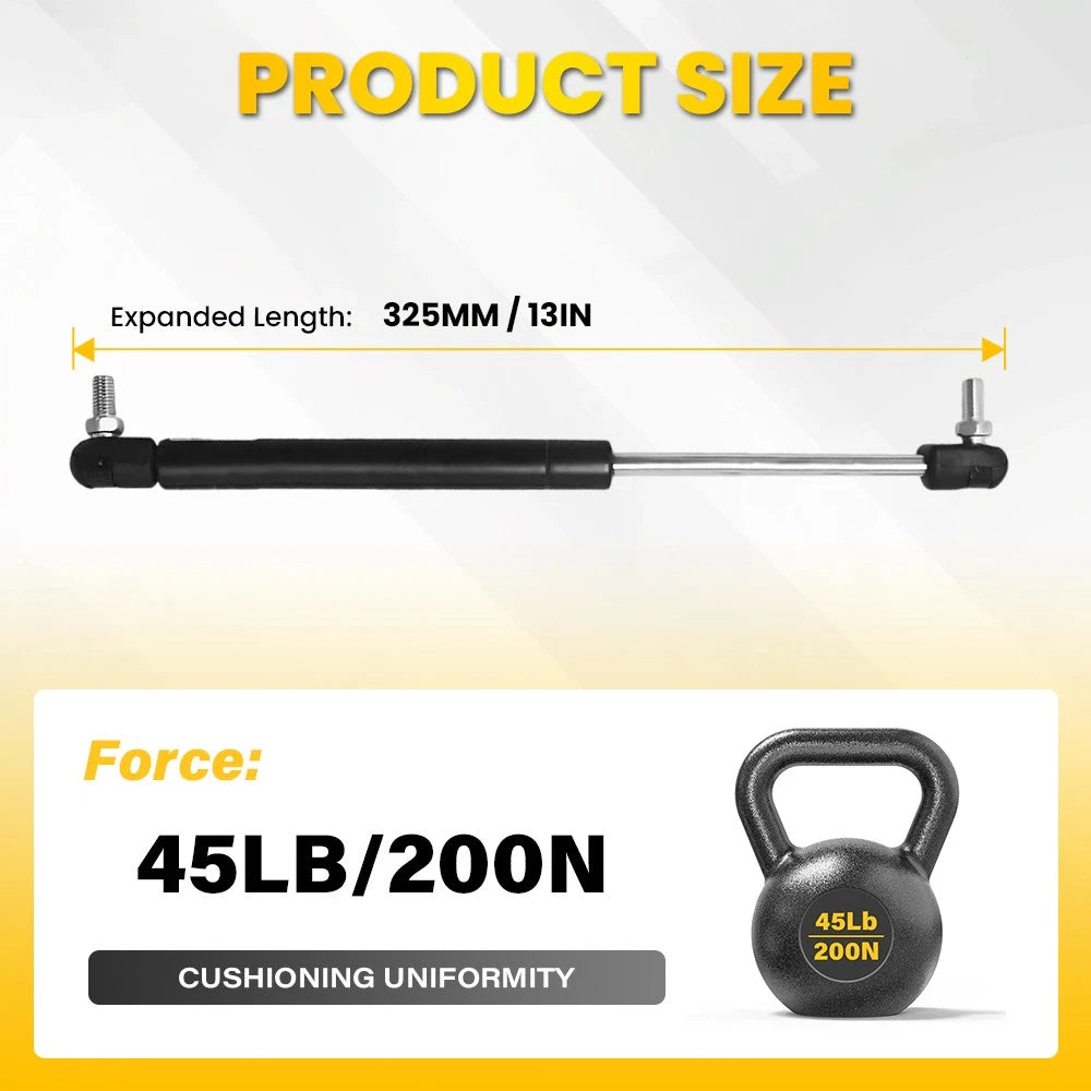 300mm 200N Gas Struts 8mm Shaft Pair for Caravans, Canopies & Trailers