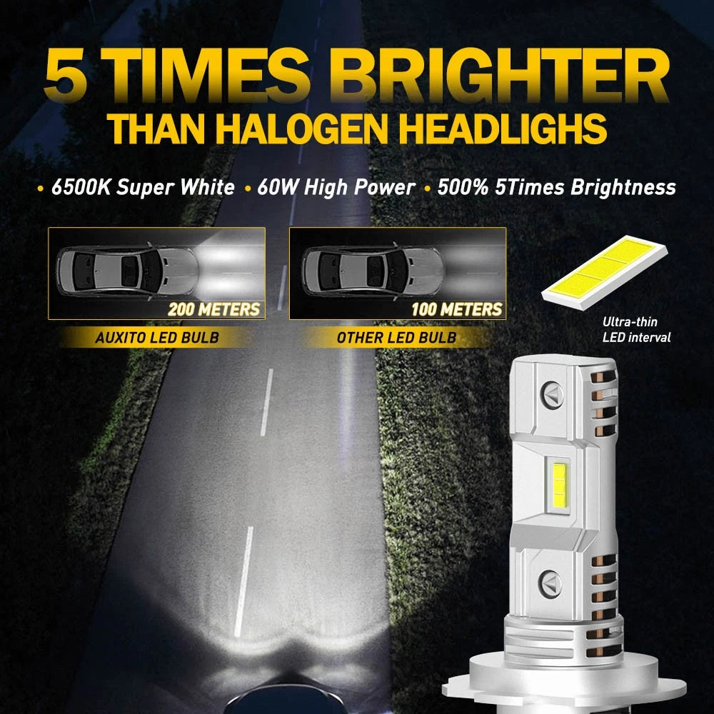 500%+ Brighter H7 LED Light Car Lamp Globes Headlight Bulb High Low Beam 6500K