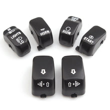 Load image into Gallery viewer, 6X Black Hand Control Switch Housing Button Covers Caps Kit For Harley XL 96-13