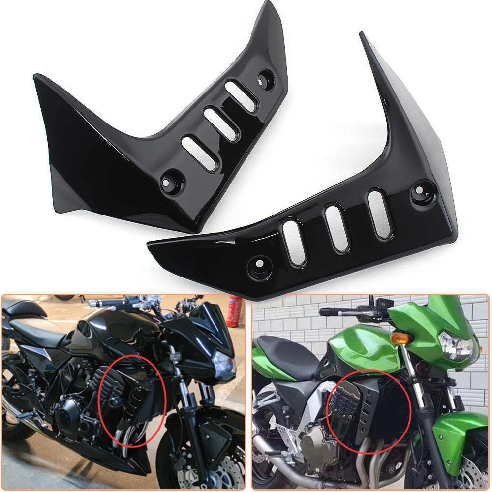 Black Radiator Side Cover Fairing Cowl Panel Fit for Kawasaki Z750 2004-2006 ST