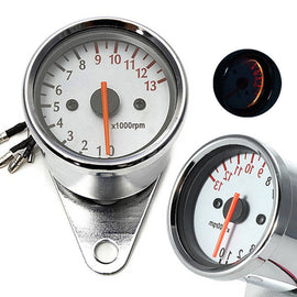 12V Motorcycle LED Speedometer Meter Tachometer Odometer Tach Gauge 0-13000 RPM
