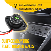 Load image into Gallery viewer, QC3.0 USB + Type C Port Car Fast Charger Socket Power Outlet Surface Mount Panel