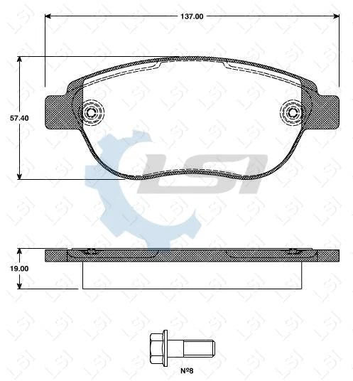 Front Brake Pads and Rotors Set for Peugeot 207 1.6i 1.6D 2007 -