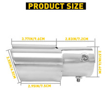Load image into Gallery viewer, Chrome Twin Outlet Car Exhaust Muffler Tip Tail Throat for 1 1.4" to 2.5" Pipe