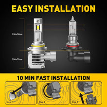 Load image into Gallery viewer, 2PCS AUXITO 9006/HB4 LED 6500K White Headlight Bulbs High Low Beam Super Bright