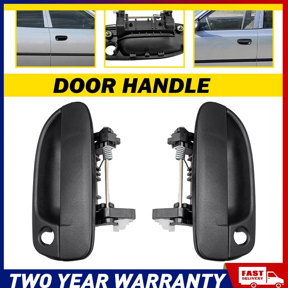 Pair FRONT LEFT RIGHT OUTER Door Handle for Hyundai Accent LC 2000-2006 Black