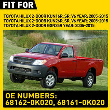 Load image into Gallery viewer, 2pcs Window Seal Weather Strips For Toyota Hilux 2005-2015 2 Doors Single Cab