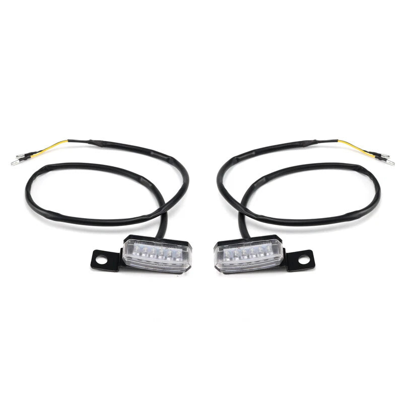 2X 6LED Mini Motorcycle Front Turn Signal Indicator Amber Light For Harley ST