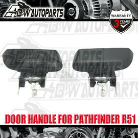 Pair REAR Outer Left Right Door Handle Black For Nissan Pathfinder R51 2005-2013
