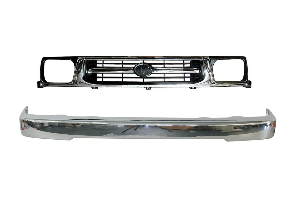 *NEW* FRONT BAR, GRILLE (CHROME) APRON SUIT TOYOTA HILUX 4WD LN167/172 1997-2001