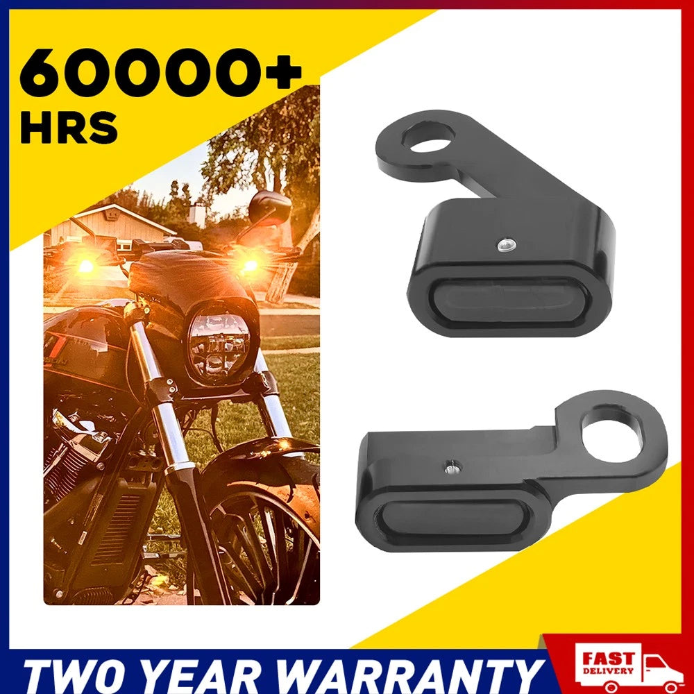 For Softail 2000-2014 LED Turn Signal Light Mini Indicator Light Blinker 2PCS