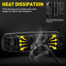 Load image into Gallery viewer, 4X 6inch LED Work Light Bar Flood Spot Driving Fog Lamp Amber Yellow For UTV ATV