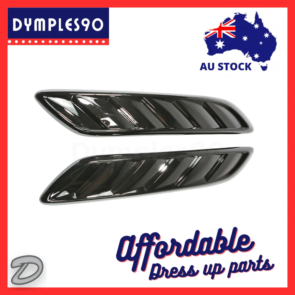 GLOSS BLACK BONNET VENTS FOR HOLDEN COMMODORE VF S / SS / SSV / SV6 / REDLINE