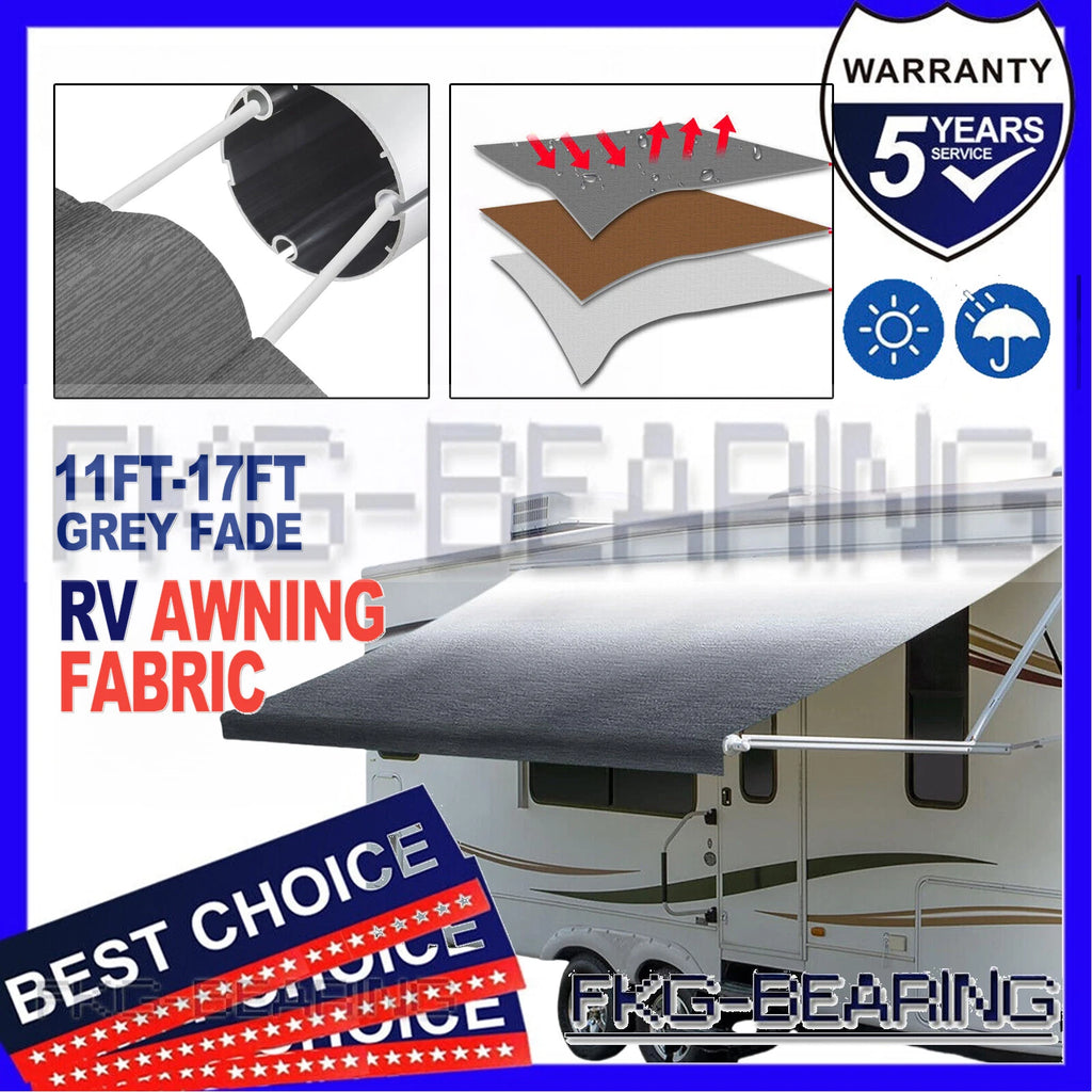 8-21Ft Awning Vinyl Replacement Fabric Gray Fade Suit Caravan Awning Brand New