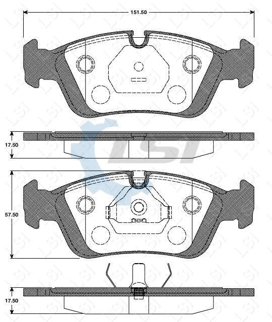 Front Brake Pad, Sensor & Disc Rotor Kit for BMW 320i E36 1991–1998