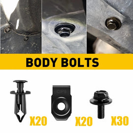 70PCS Car Push Pin Radiator Grille Bumper Vent Fender Liner Trim Clips Fastners