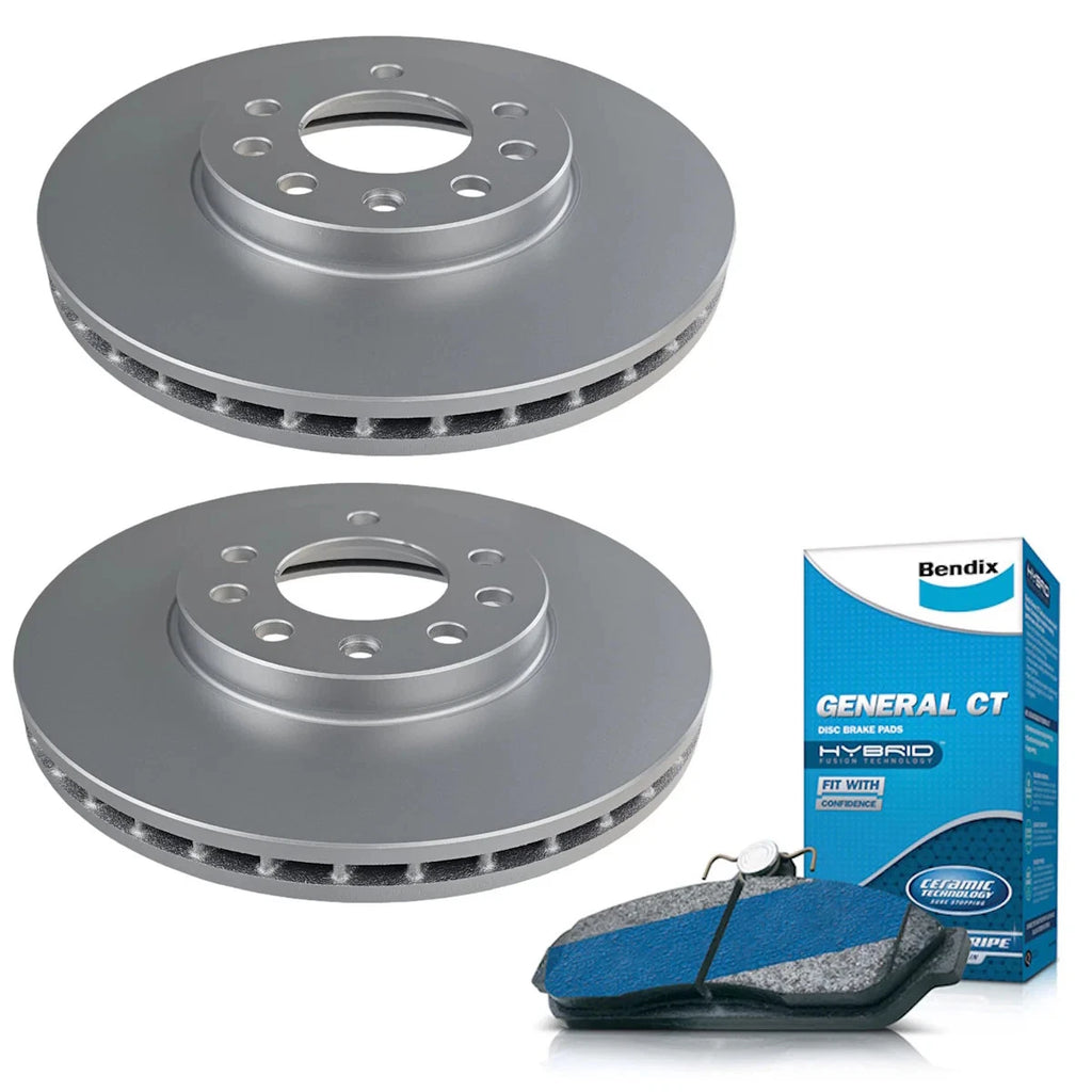 Bendix Front Brake Pads + Rotors for Holden Astra AH, Astra TS, Opel Astra TS 28