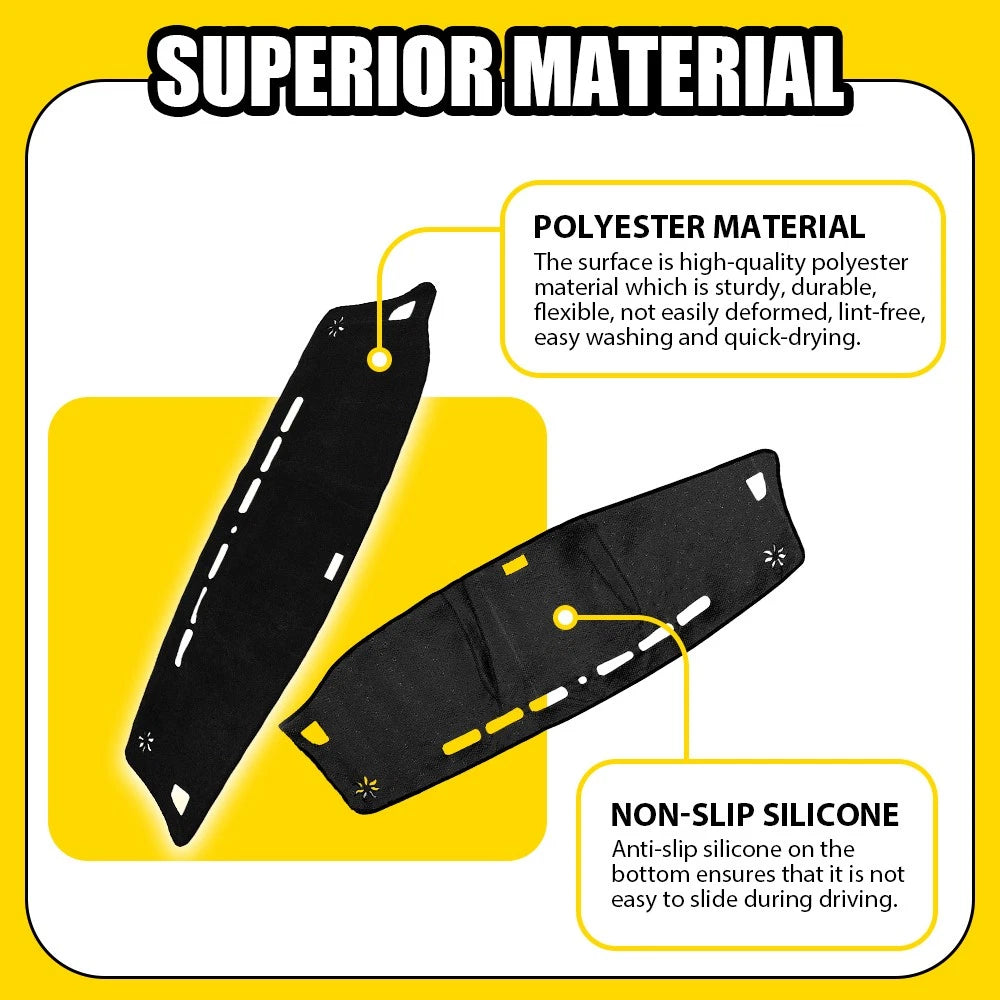 BLACK DASH MAT for ISUZU MU-X LS-U LS-T LS-M MUX All Model 7/2021-2025 DM1622 A