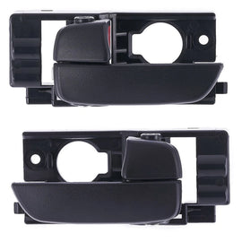 Set of 2 Front Left & Right Black Inner Door Handle for Hyundai Accent MC 05-09