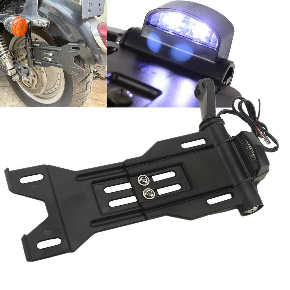 LED Side Mount Number Plate Holder For Harley Sportster 883 1200 48 2004-2019 ST