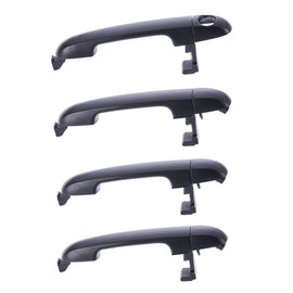 4pc Front & Rear Right+ Left Outside Door Handles Black for Hyundai i30 FD 07-12