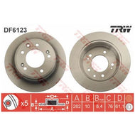 TRW DF6123S Rear Brake Rotor – Premium Replacement Brake Disc
