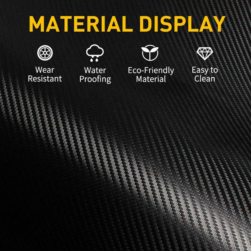 Universal 90cm Carbon Fiber Rear Bumper Trunk Sill Protector Guard
