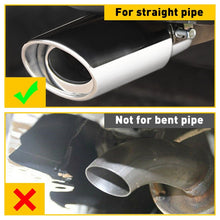 Load image into Gallery viewer, 2x Stainless Steel Exhaust Trim Tip Muffler Chrome Tail Universal Car Stright