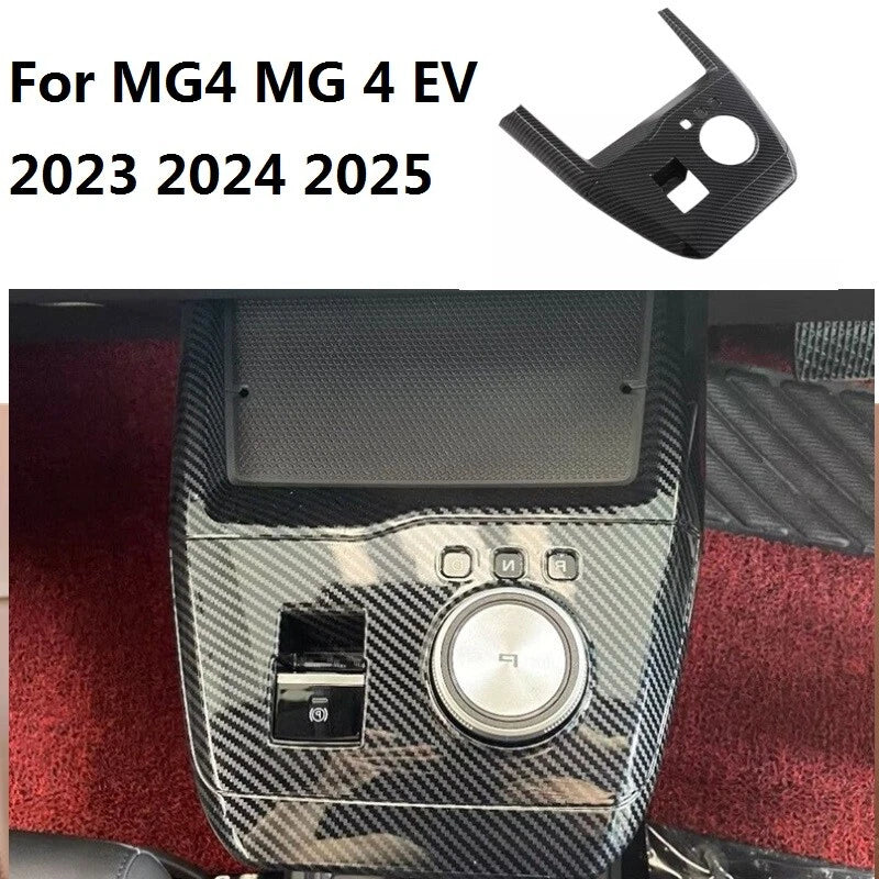 RHD Carbon Fiber Gear Shift Box Panel Cover Trim For MG4 MG 4 EV 2023 2024 2025