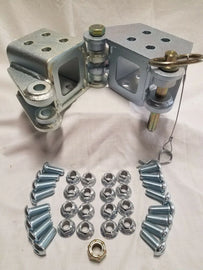 Heavy Duty Fold Away Hinge Kit Zinc Plated Fits 3x3 trailer tongue