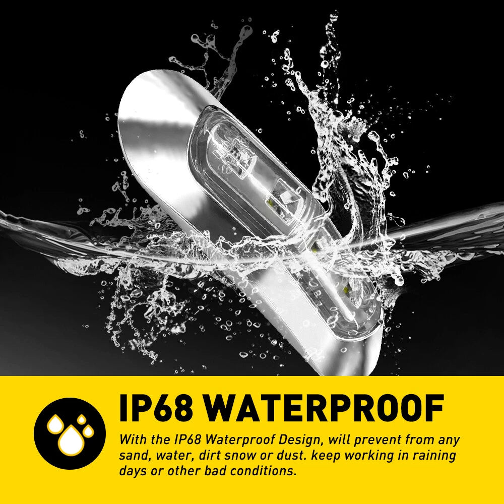 10X CLEARANCE LIGHT LED SIDE MARKER AMBER RED WHITE TRAILER TRUCK CARAVAN 12-24V