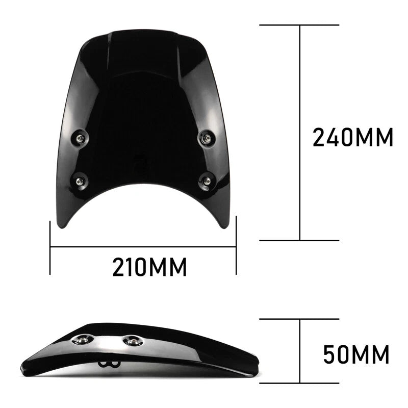 Black Front Windshield Windscreen Headlight Fairing ABS For BMW R Nine T 14-19 S