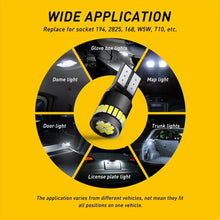 Load image into Gallery viewer, 10x T10 LED Car Side Wedge Parker Light Bulbs 6500K Bright White 168/194/2825