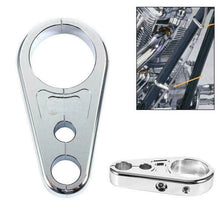 Load image into Gallery viewer, 1" 25mm Chrome Motorcycle Handlebar Clutch Brake Cable Clamp Holder for Harley S