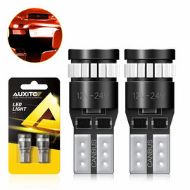 2 X RED 12V T10 168 194 LED GLOBE REPLACEMENT LUMENS 240 FOR PARKERS DASH AUXITO