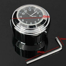 Load image into Gallery viewer, Motorcycle Bike Chrome Waterproof Dial Handlebar Clock Glow Watch For 7/8" to 1"