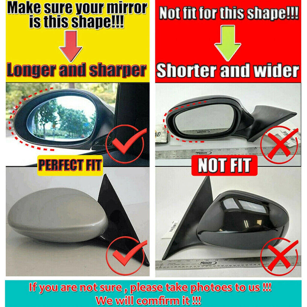 Gloss Black For BMW E81 E82 E87 E90 E91 E92 E93 PRE-LCI Wing Mirror Cover Caps
