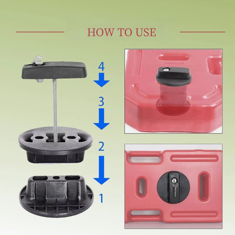 Jerry Can Fuel Container Red 30L With Mount Locks Holder Spare 4WD 4X4