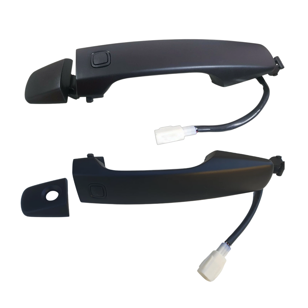 Door Handle Outer for Toyota Landcruiser 07-21 Set 2 Black FRONT LH+RH W/Sensor