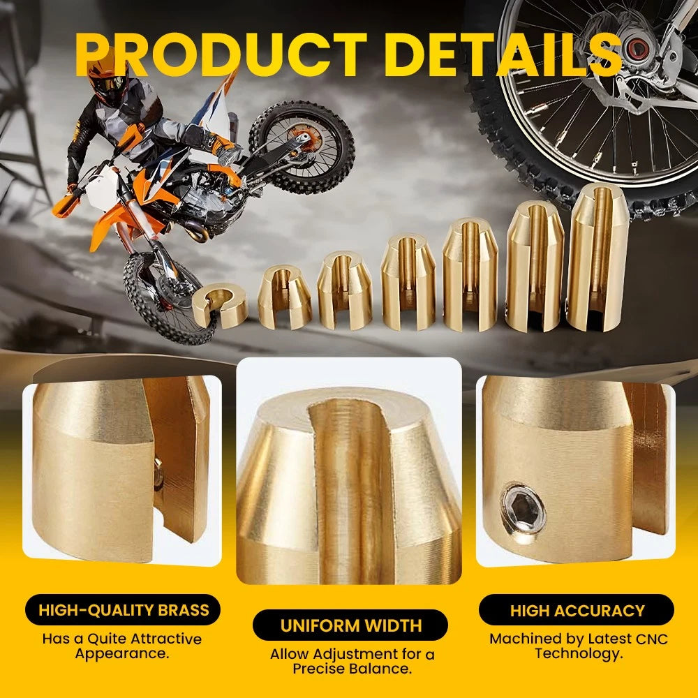 14 x Motorcycle Brass Reusable Wheel Spoke Balance Weights Refill Kits Dirt Bike